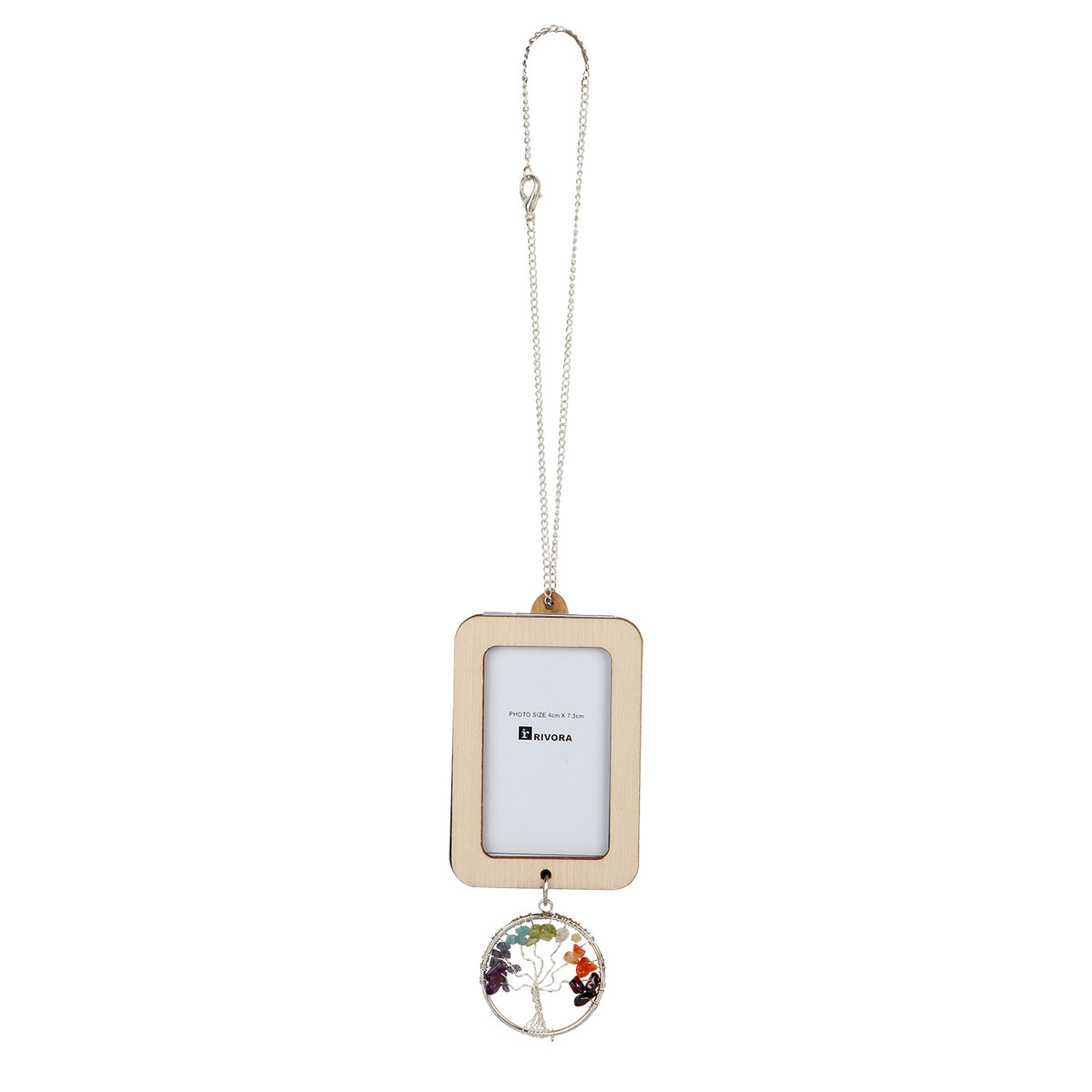 Car Hanging Photoframe And Round Metal Tree Of Life In Agate Stone | Car Hangings