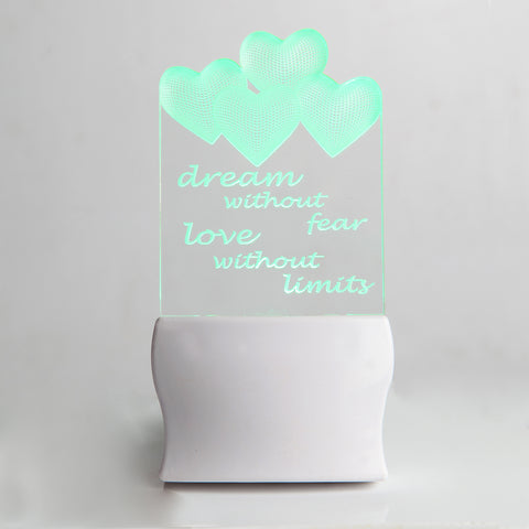 Led Night Lamp Acrylic Cut Shape Heart | Night Lamps