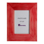 Wood Photo Frame With Hand Painted Transparent Red Colour | Photo Frame