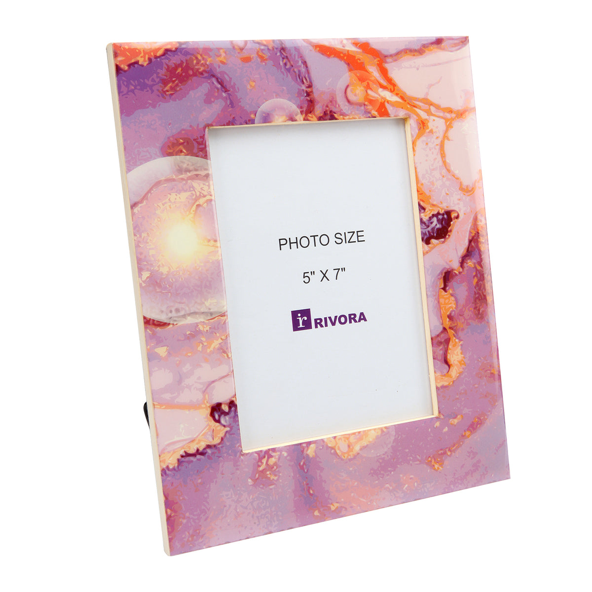 Wood Photo Frame With Geode Print Resin Lamination | Photo Frame
