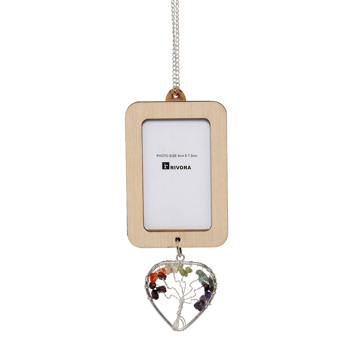 Car Hanging Photoframe And Heart Metal Tree Of Life In Agate Stone | Car Hangings
